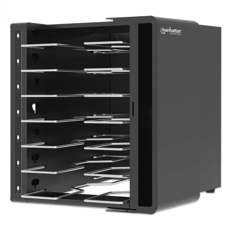 Manhattan armario de carga para portátiles USB-C de 7 compartimentos, 65 W por puerto, con cierre (181297)