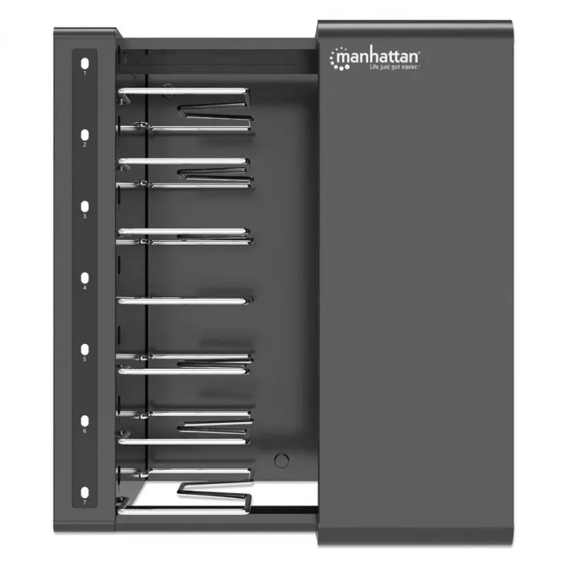 Manhattan armario de carga para portátiles USB-C de 7 compartimentos, 65 W por puerto, con cierre (181297)
