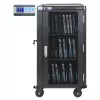 Manhattan Carro de carga/transporte para portátiles de 30 bahías con adaptador AC (EU) - Armario de acero con cerradura, 220-240V, 2300W, Enchufe CEE 7/7, Cable de 3m, 4 ruedas