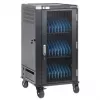 Manhattan Carro de carga/transporte para portátiles de 30 bahías con adaptador AC (EU) - Armario de acero con cerradura, 220-240V, 2300W, Enchufe CEE 7/7, Cable de 3m, 4 ruedas