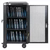 Manhattan Carro de carga/transporte para portátiles de 30 bahías con adaptador AC (EU) - Armario de acero con cerradura, 220-240V, 2300W, Enchufe CEE 7/7, Cable de 3m, 4 ruedas