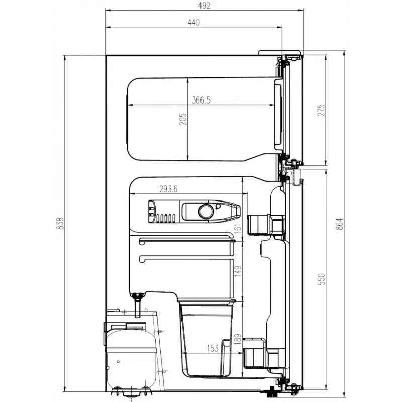 Manta MM545DBK frigorífico 88L negro