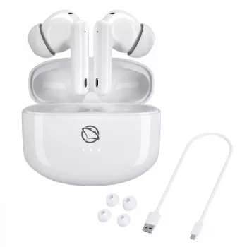 Manta MTWS008W Rytmo White Auriculares True Wireless Bluetooth 5.0 con estuche de carga