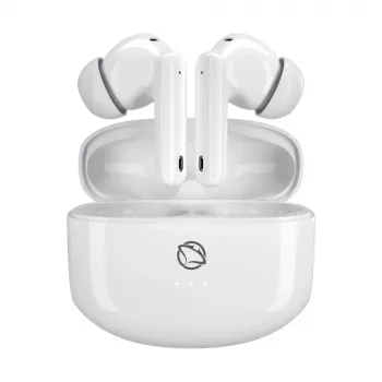 Manta MTWS008W Rytmo White Auriculares True Wireless Bluetooth 5.0 con estuche de carga
