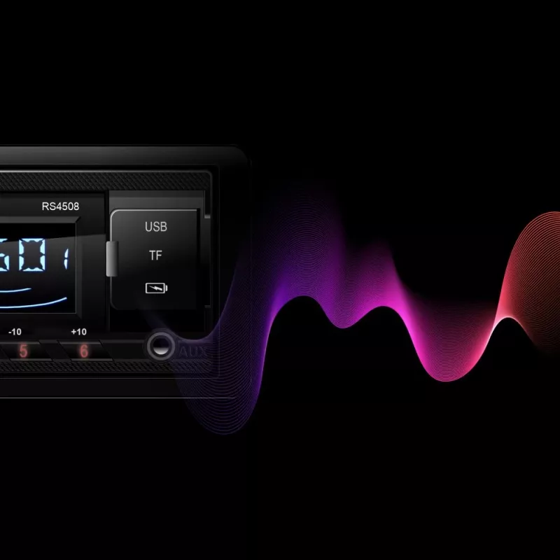 Manta RS4508 Ottawa radio de coche 1-DIN con sintonizador FM, USB, tarjeta SD, AUX, 4x40W, pantalla LCD blanca, iluminación azul