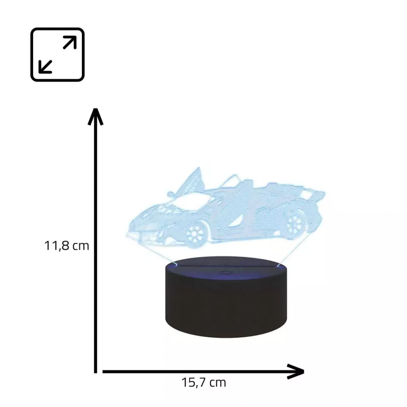 Manta SNL64RGB lámpara LED decorativa de luz para coche 3D RGB