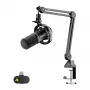 MAONO PD200WS micrófono dinámico (negro) – USB/XLR cardioide con RGB y monitorización de latencia cero