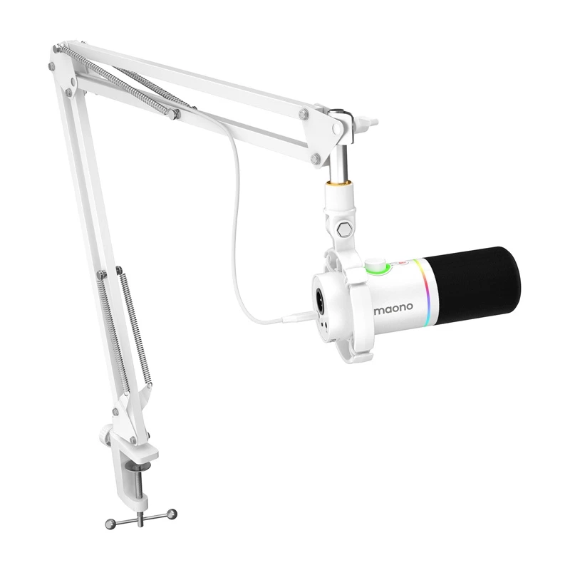 Maono PD200XS micrófono dinámico con USB-C y XLR, cardioide, blanco