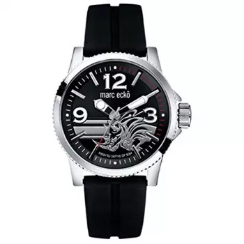 Reloj de cuarzo de acero inoxidable de hombre MARC ECKO E08503G1 43 mm esfera negra