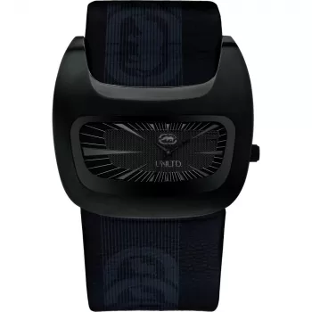 MARC ECKO E16077G2S Reloj de cuarzo analógico para hombre 50 mm acero inoxidable esfera negra