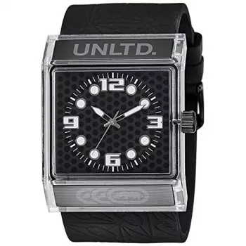 Marc Ecko Reloj analógico de cuarzo para hombre E08513G6 44mm esfera negra correa de silicona