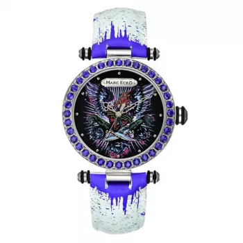 Marc Ecko Reloj de mujer de cuarzo de acero inoxidable E15087M1 40mm