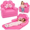 MARCA NO DEFINIDA sillón relax sofá-tumbona con corona 2 en 1 para niños Soft Pink