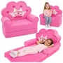 MARCA NO DEFINIDA sillón relax sofá-tumbona con corona 2 en 1 para niños Soft Pink