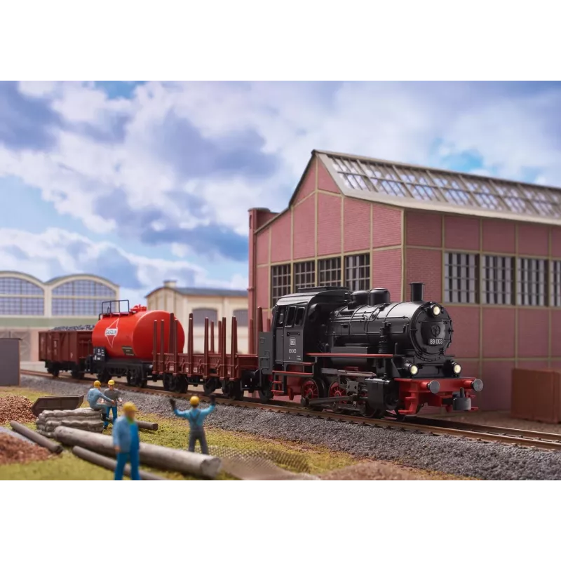 Märklin 29890 Set de inicio digital Tren de mercancías con locomotora de vapor BR 89.0, vía C, Mobile Station, escala H0 (1:87), Época III