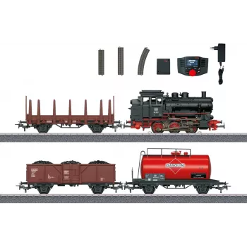 Märklin 29890 Set de inicio digital Tren de mercancías con locomotora de vapor BR 89.0, vía C, Mobile Station, escala H0 (1:87), Época III
