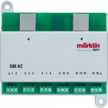 Märklin 60881 Módulo de retorno digital s88 para 16 entradas de contacto – Verde/Blanco