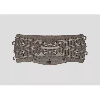 Desvío doble Märklin H0 C-Gleis 24624 con cuerpo de balasto integrado, 188,3 mm