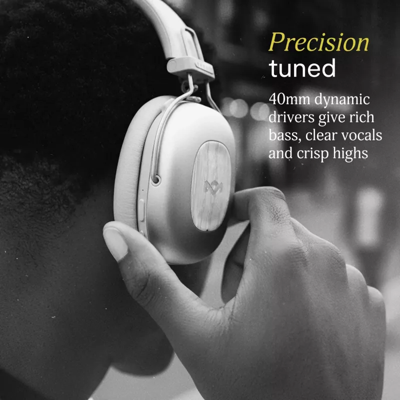 House of Marley Positive Vibration Rebel Auriculares Bluetooth ANC, Cream