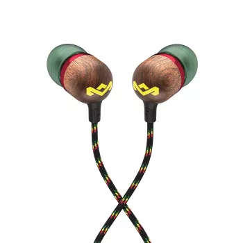 Auriculares in-ear con cable Marley Smile Jamaica con micrófono y USB-C, drivers de 9 mm – Rasta (EM-JE042-RA)