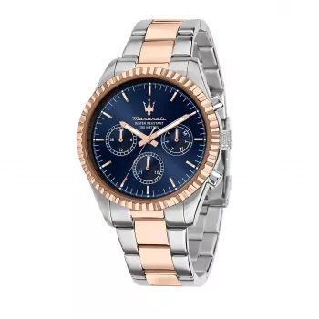 Reloj de hombre Maserati Potenza cuarzo analógico R8853100040 43 mm esfera negra piel negra