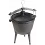 MASTER GRILL Caldero de caza de hierro fundido MG629 – 8L, precurtido, para hogueras y cocina al aire libre