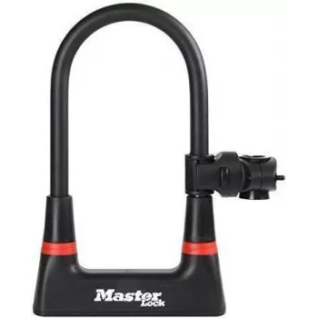 Master Lock Candado en U de Acero con Soporte 8279EURDPRO Negro/Plata