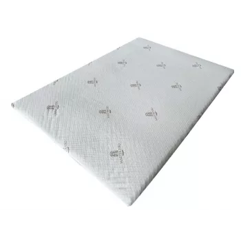 Topper de colchón Masterjero 180x200x5 cm – espuma viscoelástica de firmeza media con funda lavable