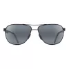 MAUI JIM 728-2M Gafas de sol polarizadas de hombre - Montura negro mate, lentes gris neutro