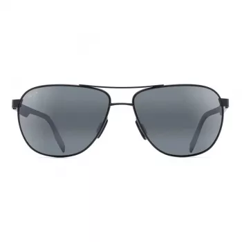 MAUI JIM 728-2M Gafas de sol polarizadas de hombre - Montura negro mate, lentes gris neutro