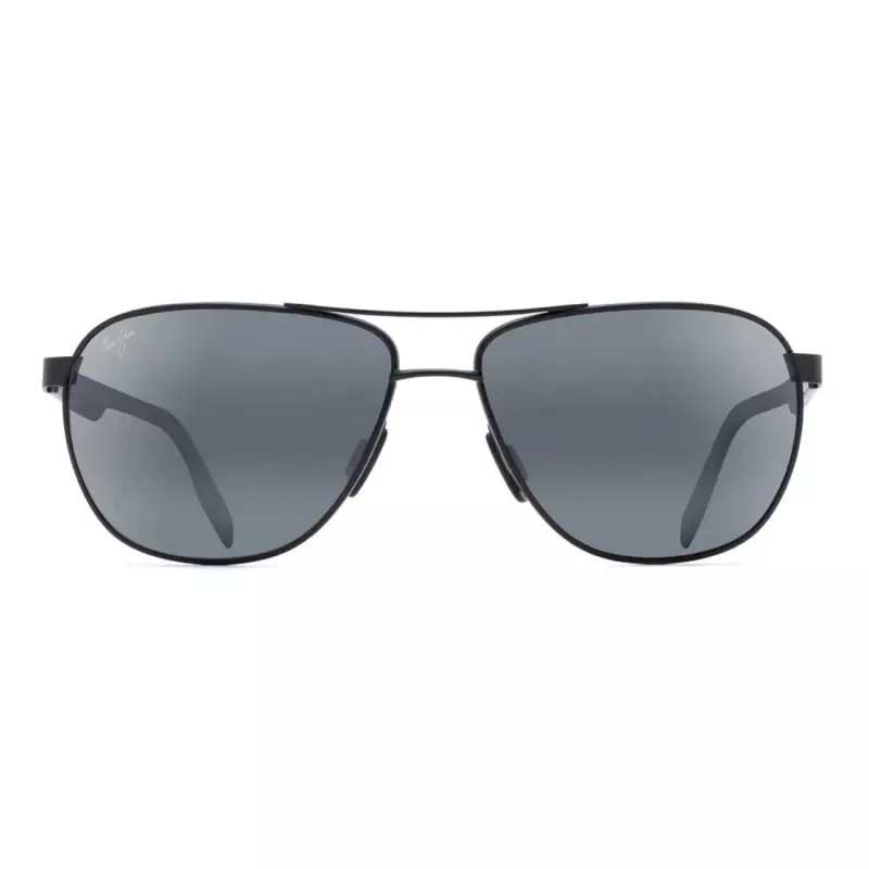 MAUI JIM 728-2M Gafas de sol polarizadas de hombre - Montura negro mate, lentes gris neutro