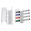 MAUL Soporte magnético de acrílico para rotuladores para 4 rotuladores de pizarra blanca o rotafolio, cristal transparente (6388405)