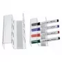 MAUL Soporte magnético de acrílico para rotuladores para 4 rotuladores de pizarra blanca o rotafolio, cristal transparente (6388405)