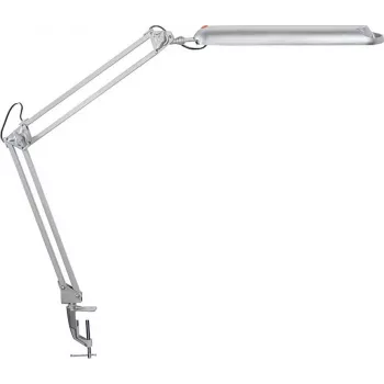 MAUL lámpara de escritorio LED Atlantic con base de pinza plateada