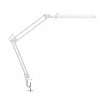 MAUL lámpara de escritorio LED Atlantic con base de pinza blanca
