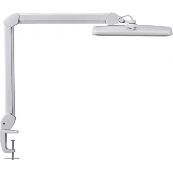 MAUL lámpara de escritorio LED Intro regulable con base de pinza blanca