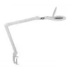 MAUL Lámpara de aumento LED Makro con base de pinza blanca