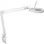 MAUL lámpara de lupa LED Viso con base de pinza, blanca