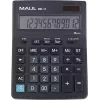MAUL MXL 12 Calculadora de sobremesa con pantalla LCD de 12 dígitos, cálculo de impuestos, alimentación dual, negra 7267090