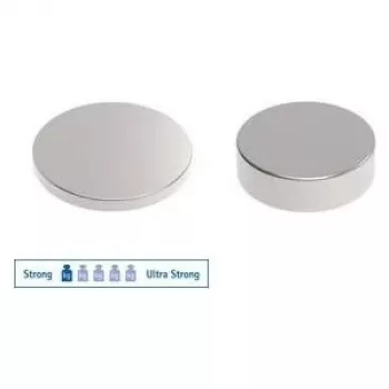 MAUL imán de neodimio redondo, 10 x 3 mm, niquelado, 2 kg de fuerza de sujeción, 1 ud. 6166396