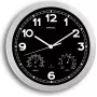 MAULdrive Reloj de pared 30 cm, cuarzo, caja negra, esfera plateada, a pilas 9059095