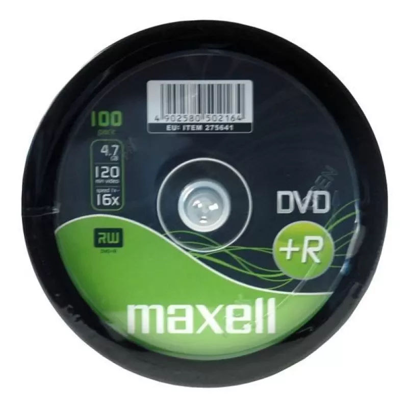 Maxell DVD+R 4.7 GB 16x 100 discos spinde cakebox