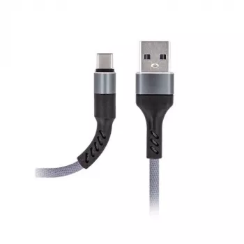 MAXLIFE cable Type-C carga rápida 2A gris 1 m USB-A a USB-C sincronización de datos