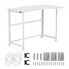 MCN Maclean mesa plegable en L blanca 100x65 cm móvil con ruedas bloqueables MC-1250 L/W