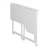 MCN Maclean mesa plegable en L blanca 100x65 cm móvil con ruedas bloqueables MC-1250 L/W