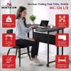 MCN Maclean escritorio/mesa plegable, negro, móvil, 100x73 cm, máx. 50 kg, en ángulo, en L, MC-126 L/B