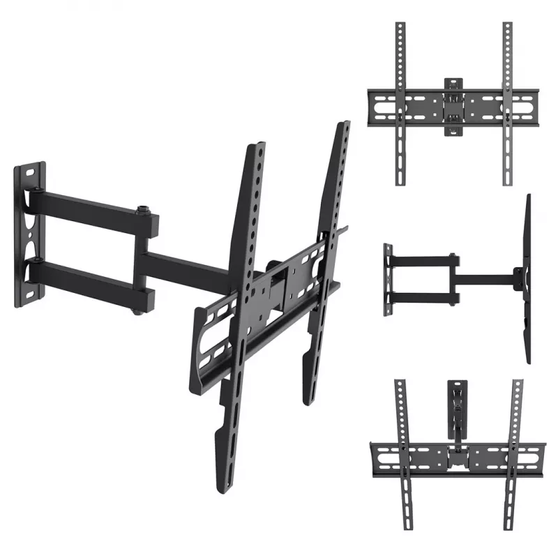 MCN Maclean MC-191 Soporte de pared para TV Full Motion para pantallas de 32-55 inch, VESA 400x400, 30 kg, negro