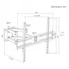 MCN Maclean MC-192 Soporte de pared para TV totalmente articulado para pantallas de 32-70 inch, 40 kg de carga, VESA hasta 400x400, negro