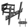 MCN Maclean MC-192 Soporte de pared para TV totalmente articulado para pantallas de 32-70 inch, 40 kg de carga, VESA hasta 400x400, negro