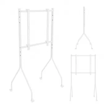 MCN Maclean Soporte / carro para TV, con ruedas, 37–80, carga máx. 50 kg, VESA máx. 600x400, blanco, MC-180 W